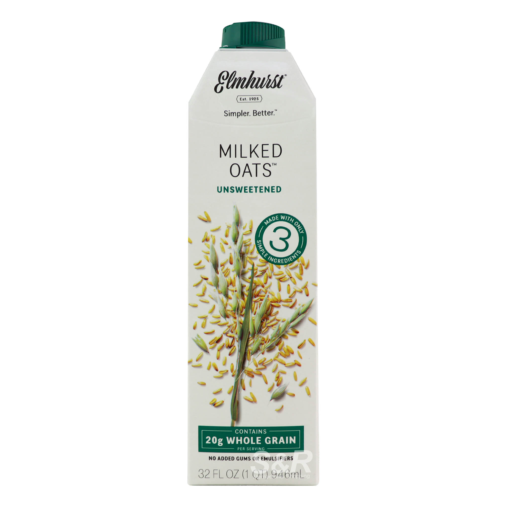 Elmhurst Unsweetened Milked Oats 946mL Elmhurst Unsweetened Milked Oats 946mL